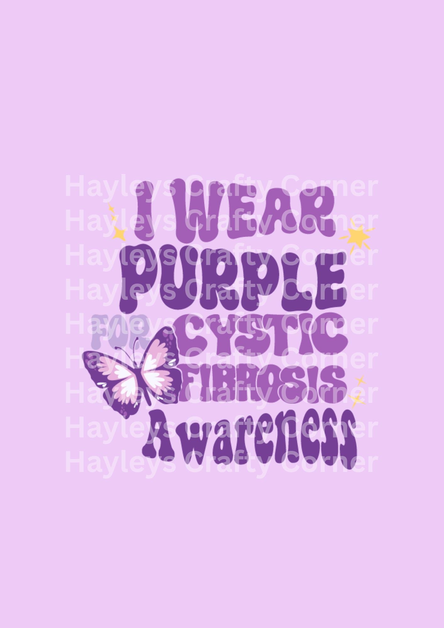 I Wear Purple For Cystic Fibrosis Awareness