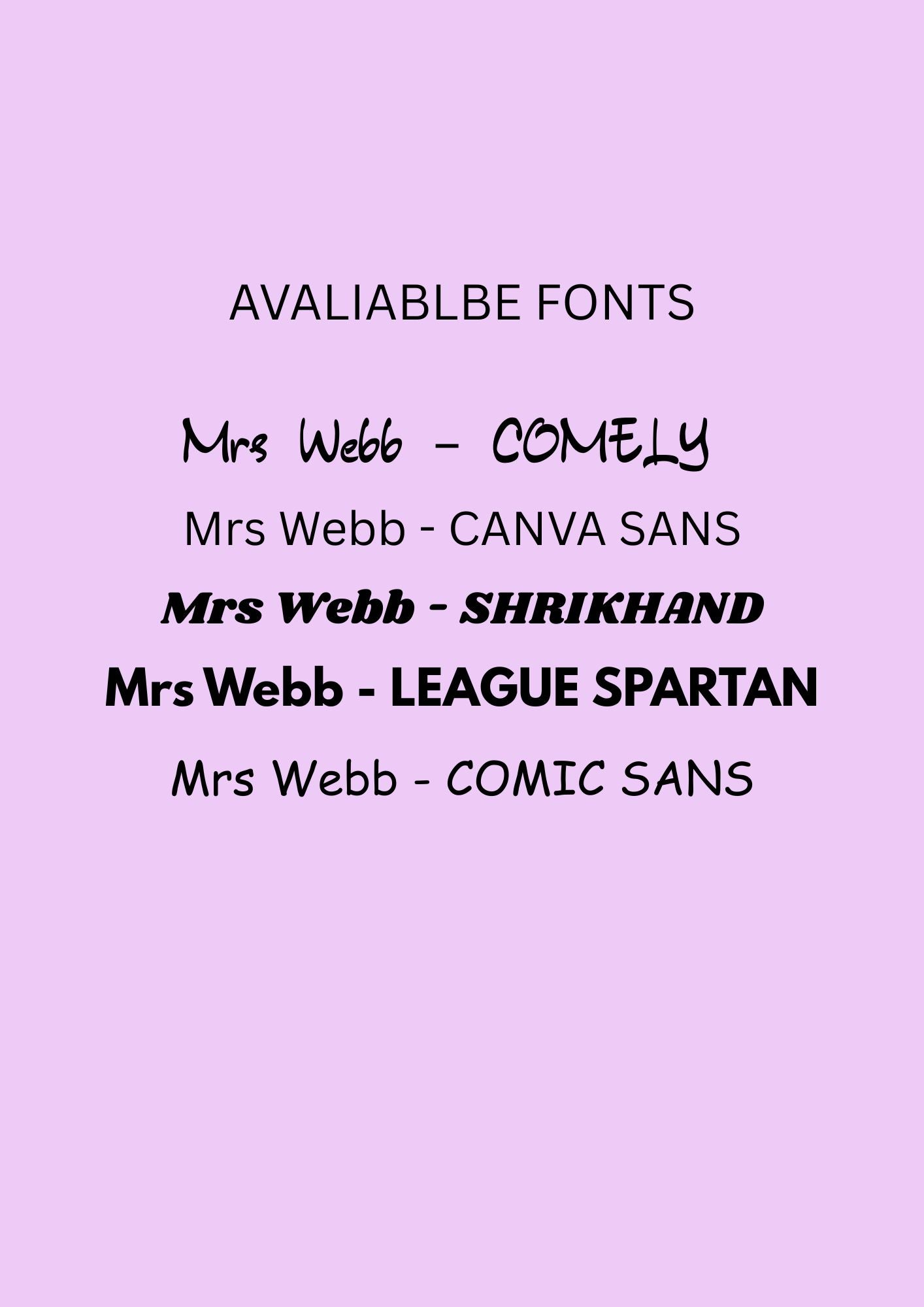 Personalised Teacher Apple – 5 Font Options
