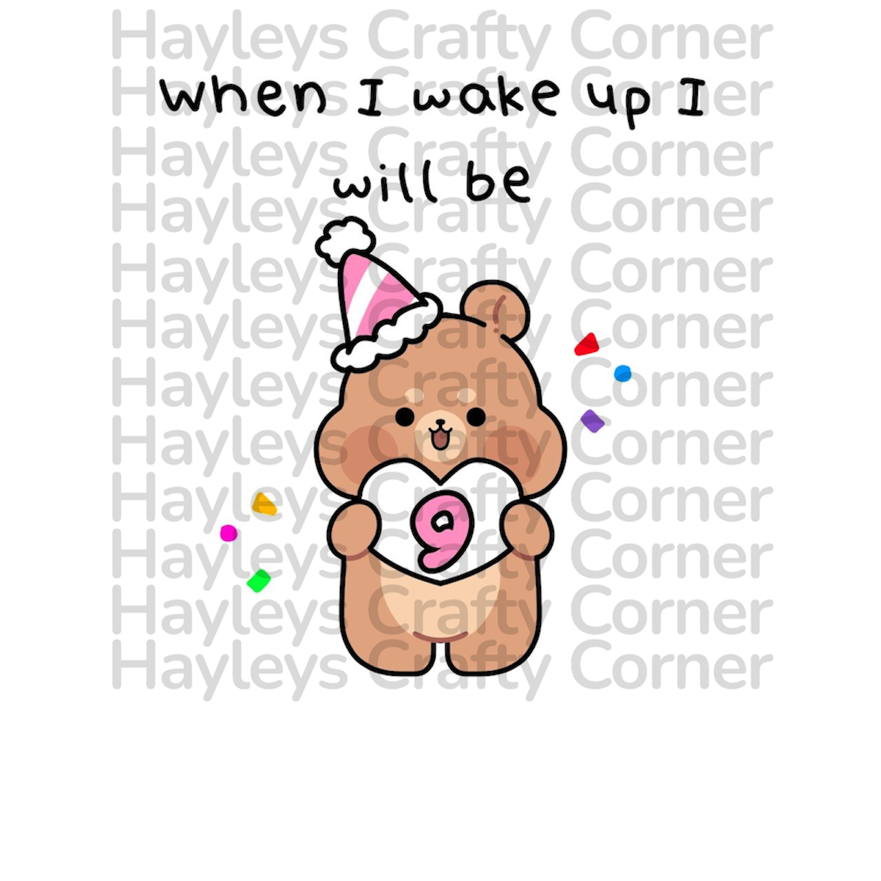 π βWhen I Wake Up I Will Beβ Birthday Bear Design β Ages 1β9 π