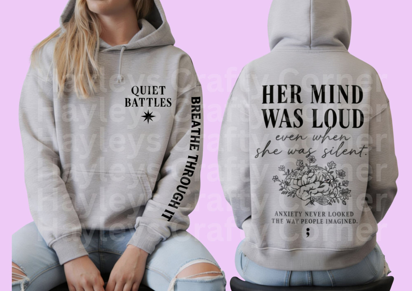 Quiet Battles Anxiety Awareness -3-Pcs