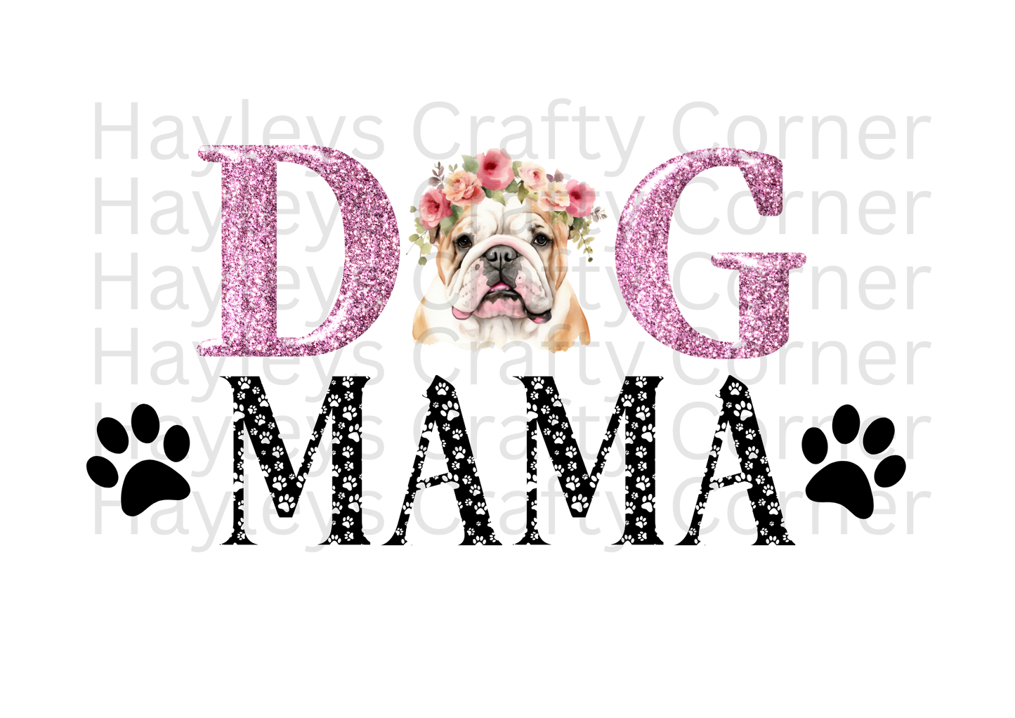 Dog Mum – Floral Bulldog