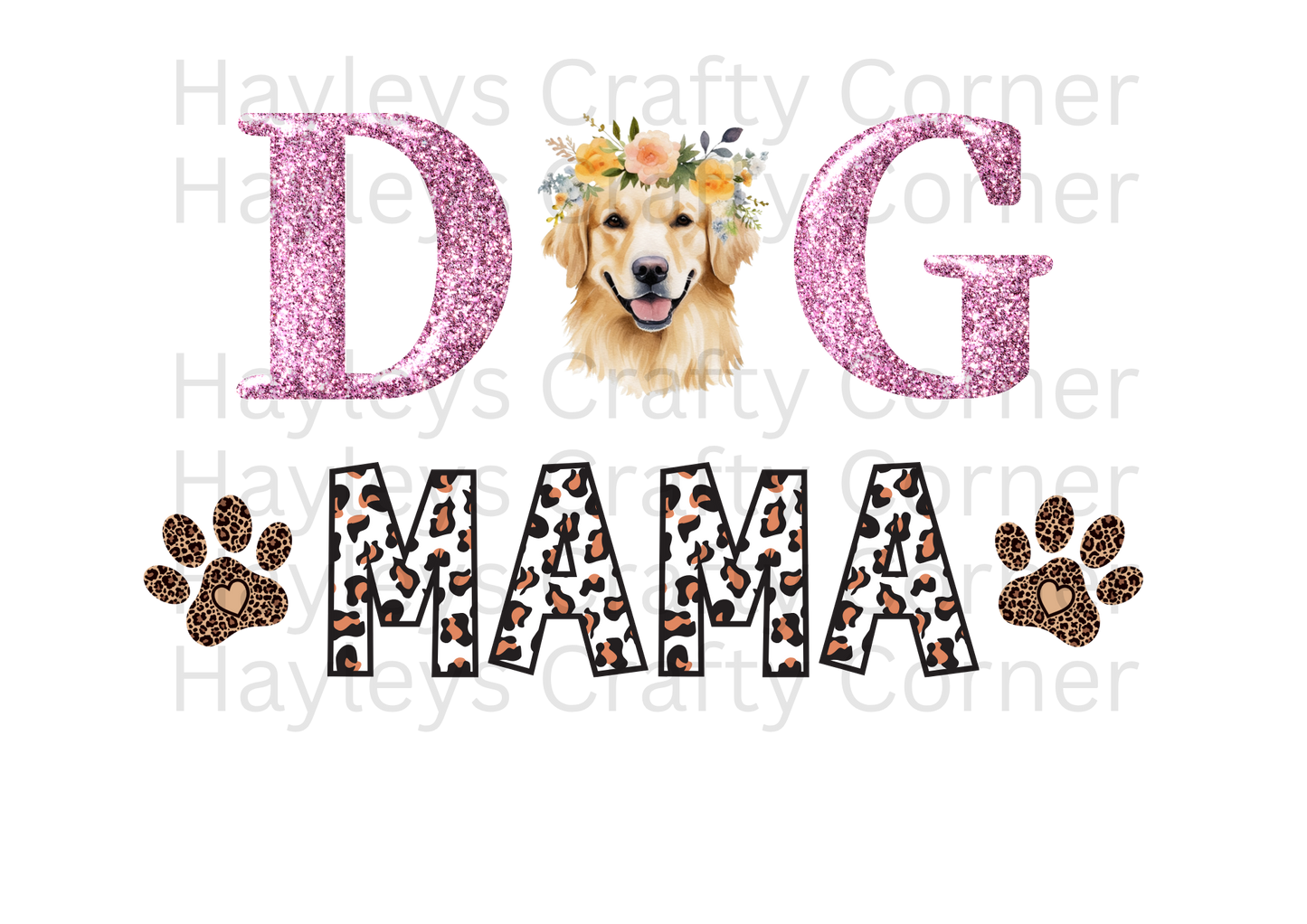 Dog Mum – Floral Golden Retriever