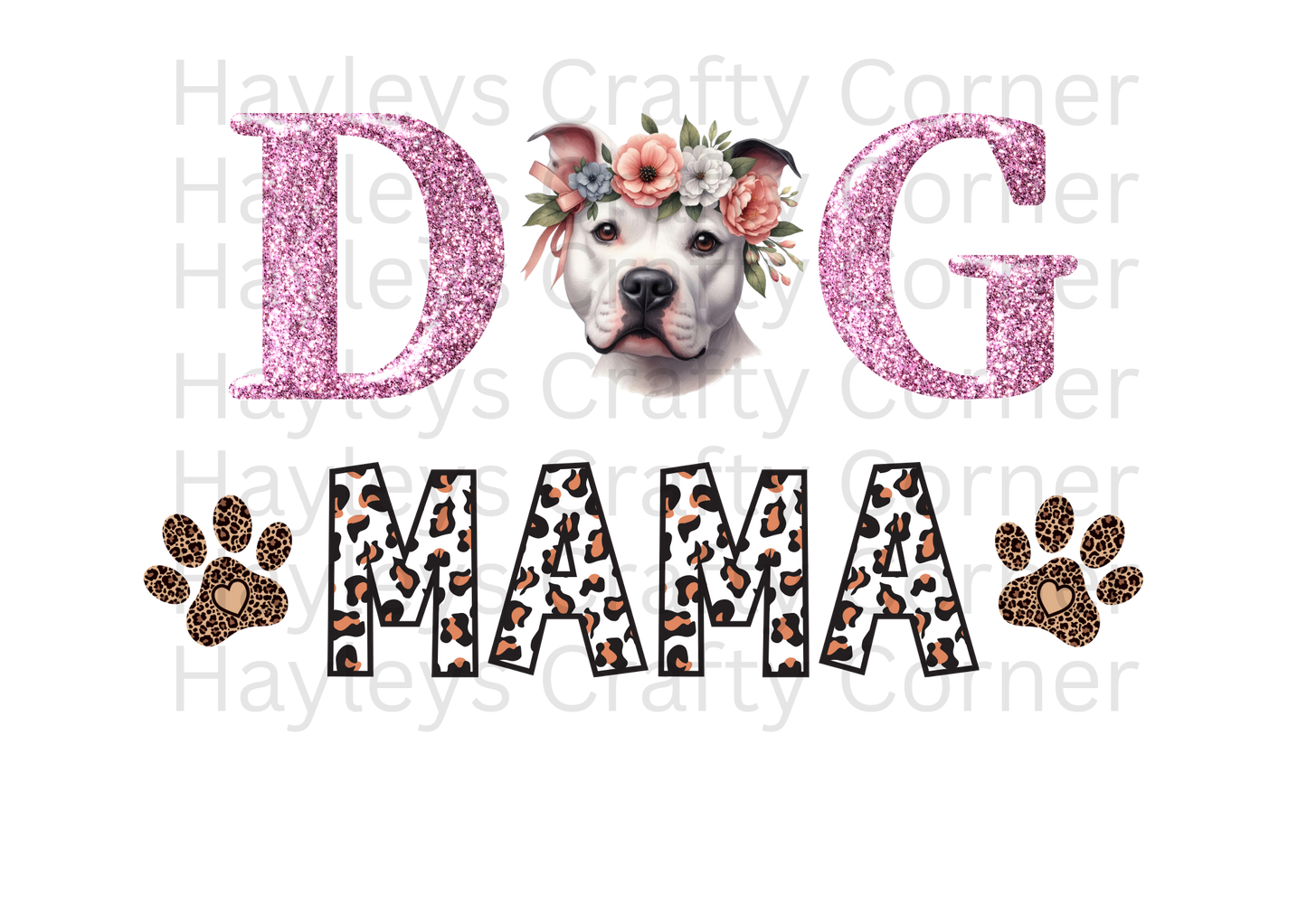 Dog Mum – Floral Staffy