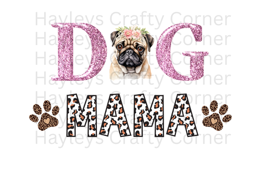 Dog Mum – Floral Pug