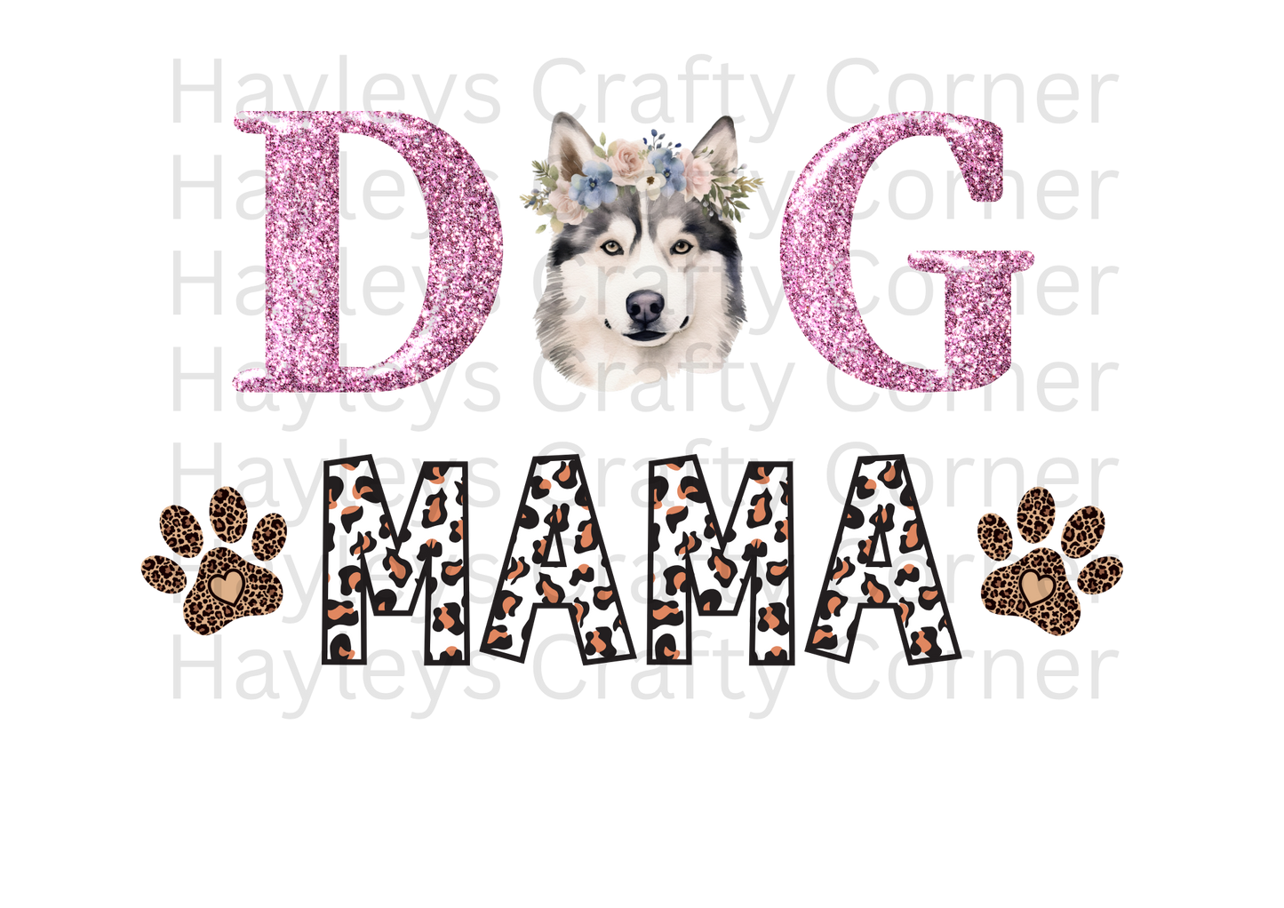 Dog Mum – Floral Husky