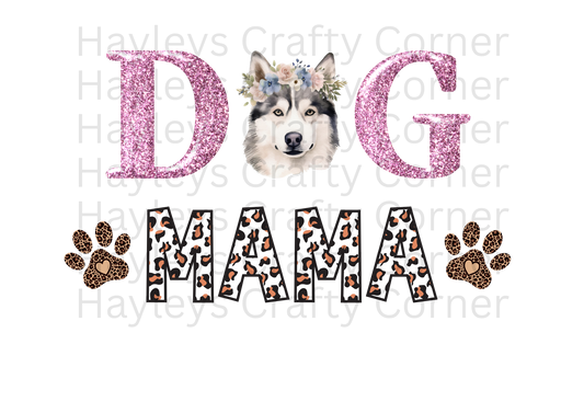 Dog Mum – Floral Husky