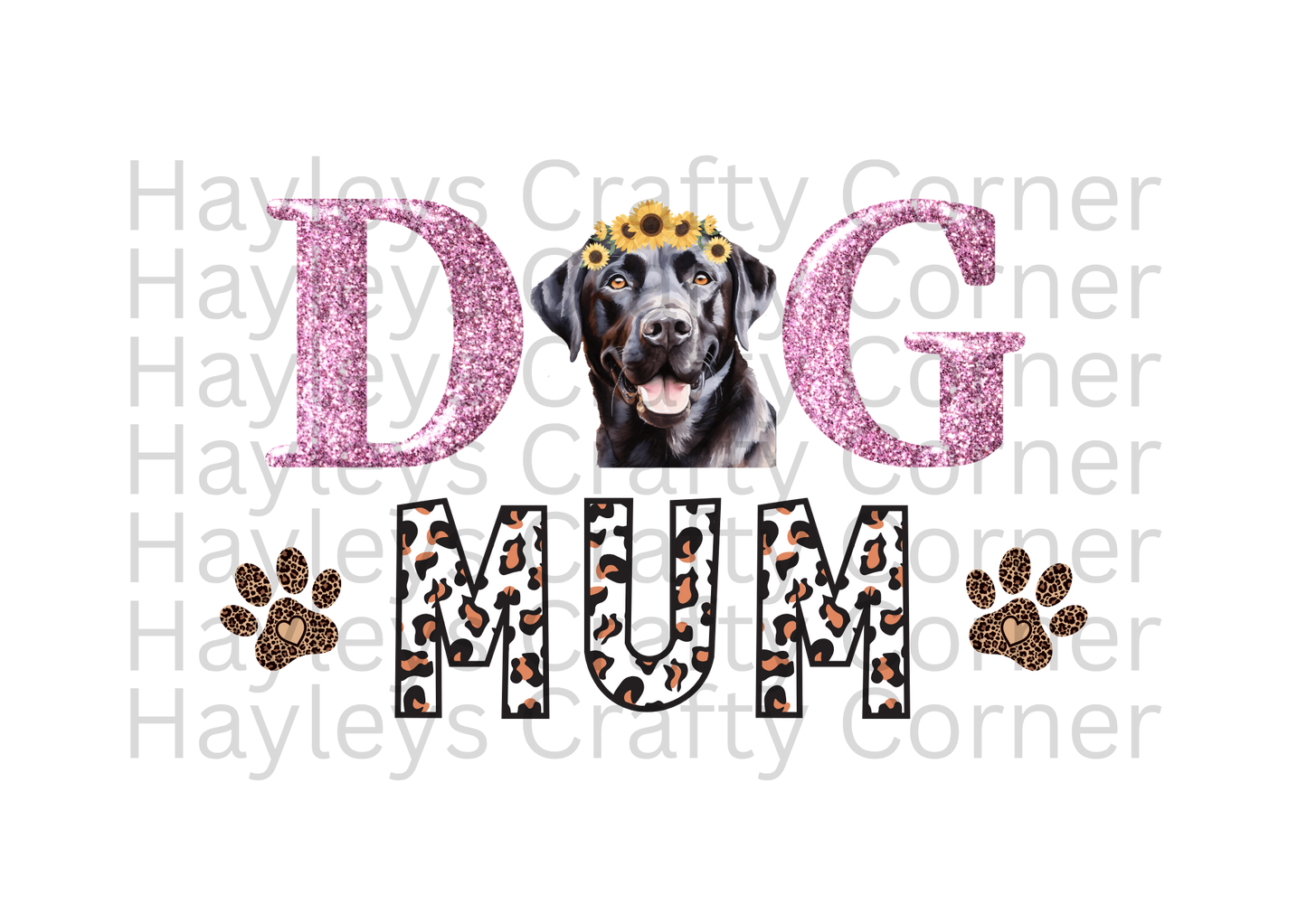Dog Mum – Floral Black Lab
