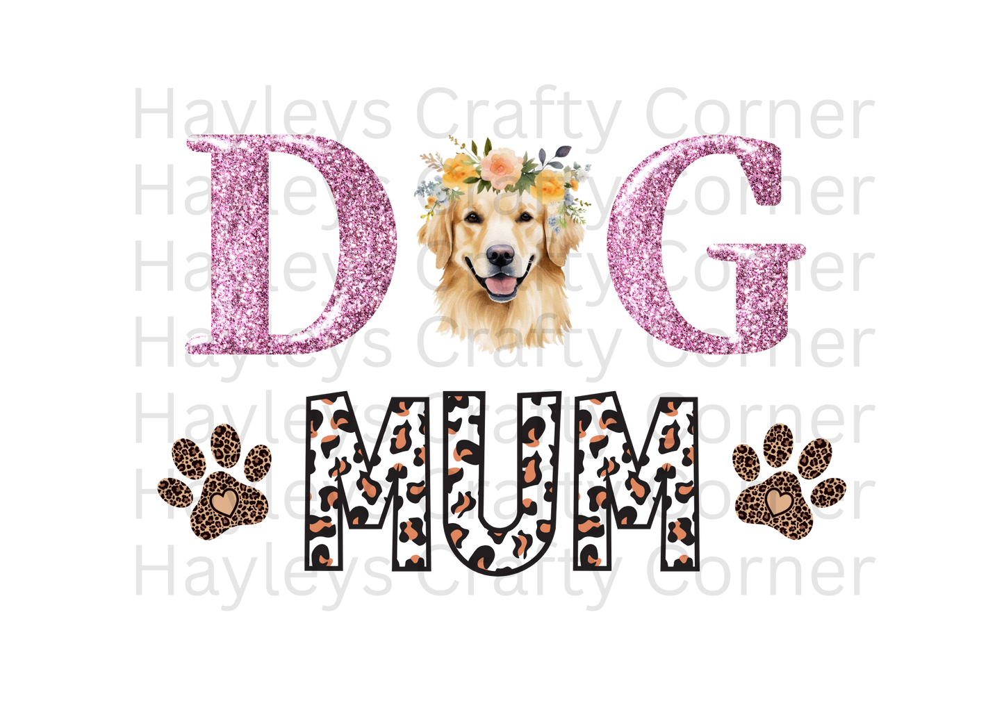 Dog Mum – Floral Golden Retriever