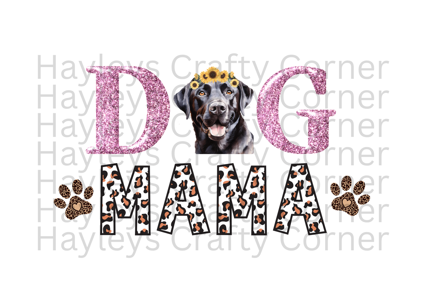 Dog Mum – Floral Black Lab