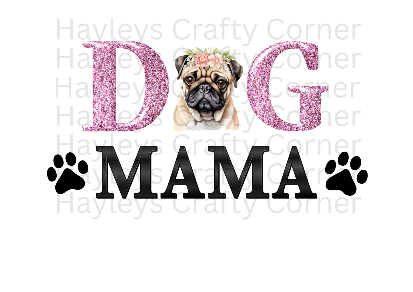 Dog Mum – Floral Pug