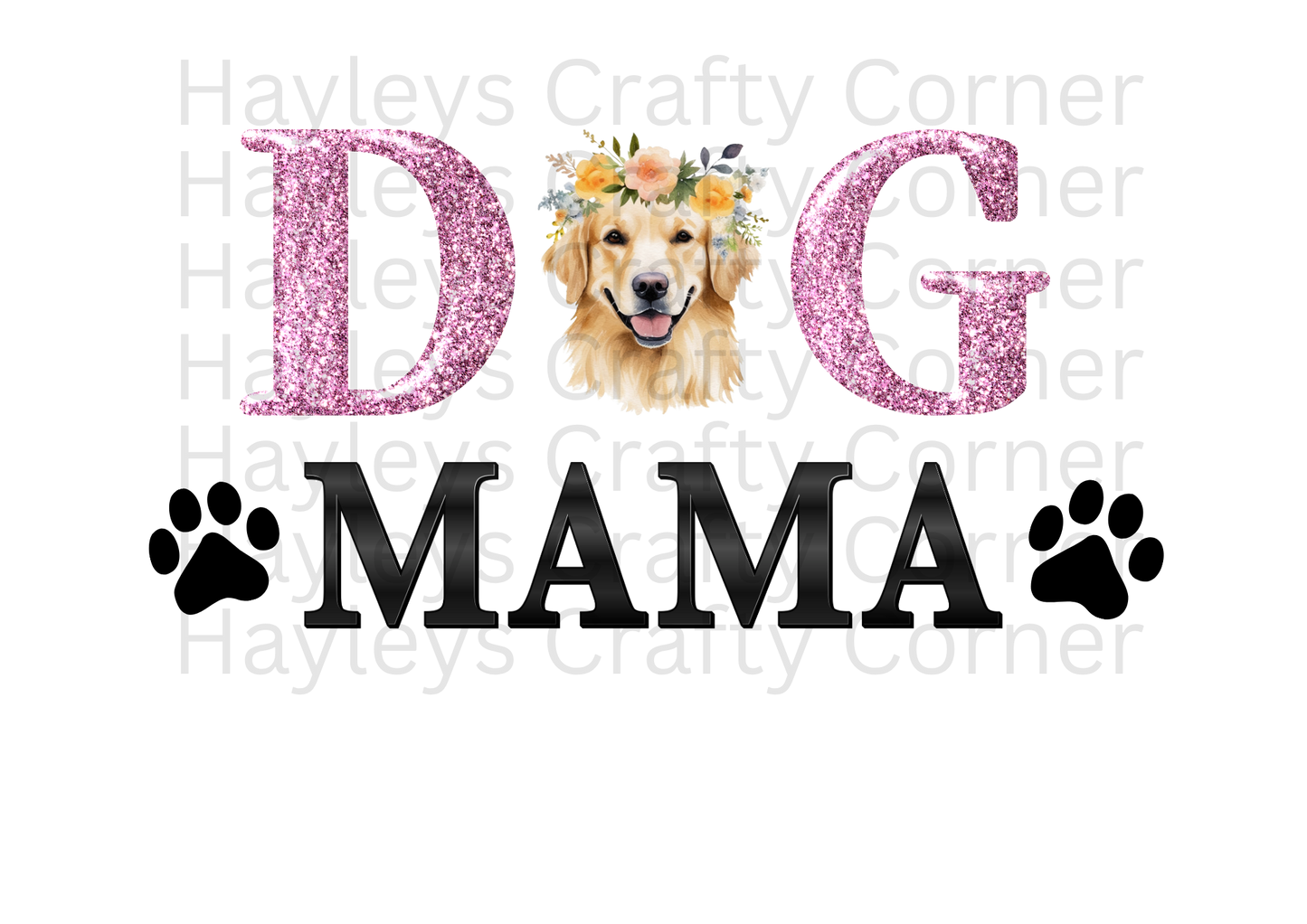 Dog Mum – Floral Golden Retriever