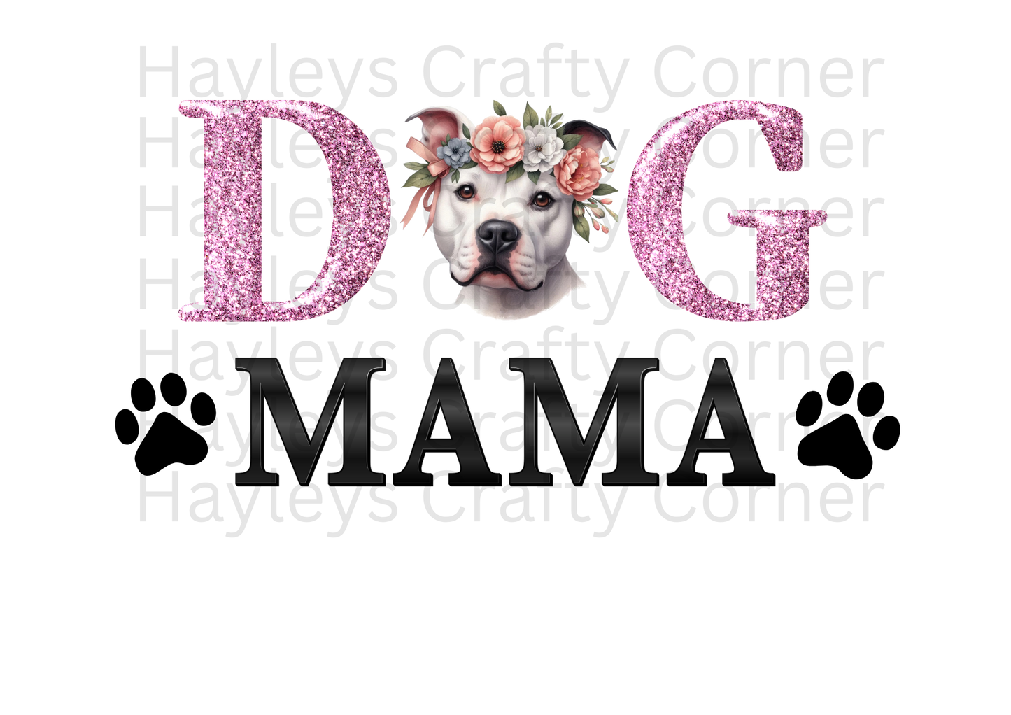 Dog Mum – Floral Staffy