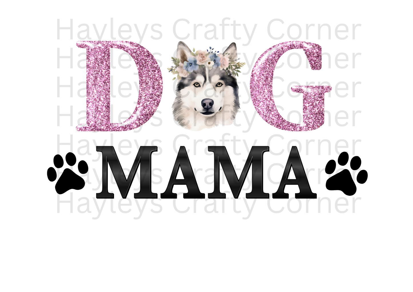 Dog Mum – Floral Husky