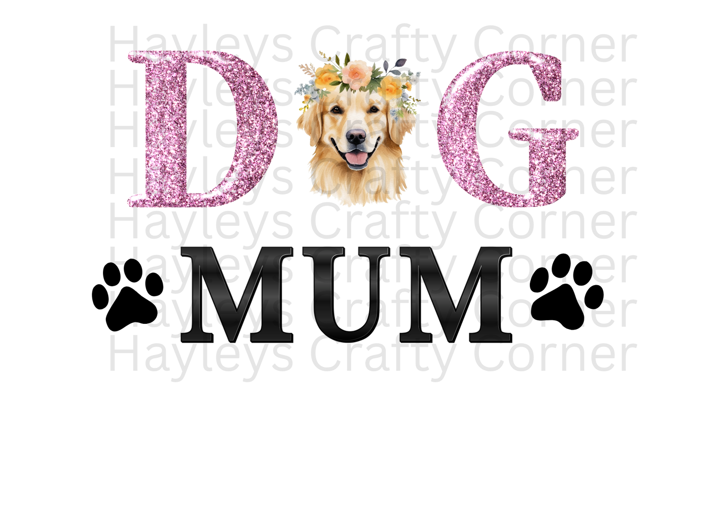 Dog Mum – Floral Golden Retriever