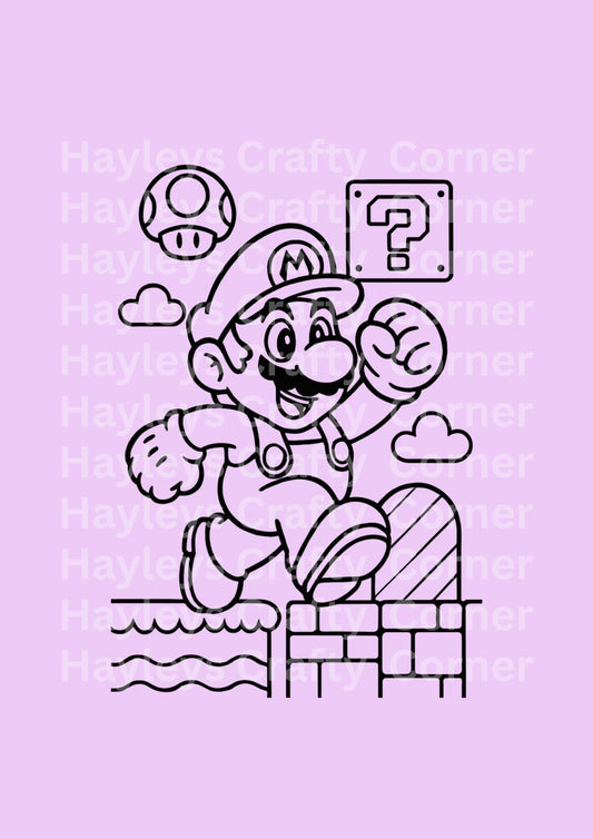 Mario Colouring Heat Transfer