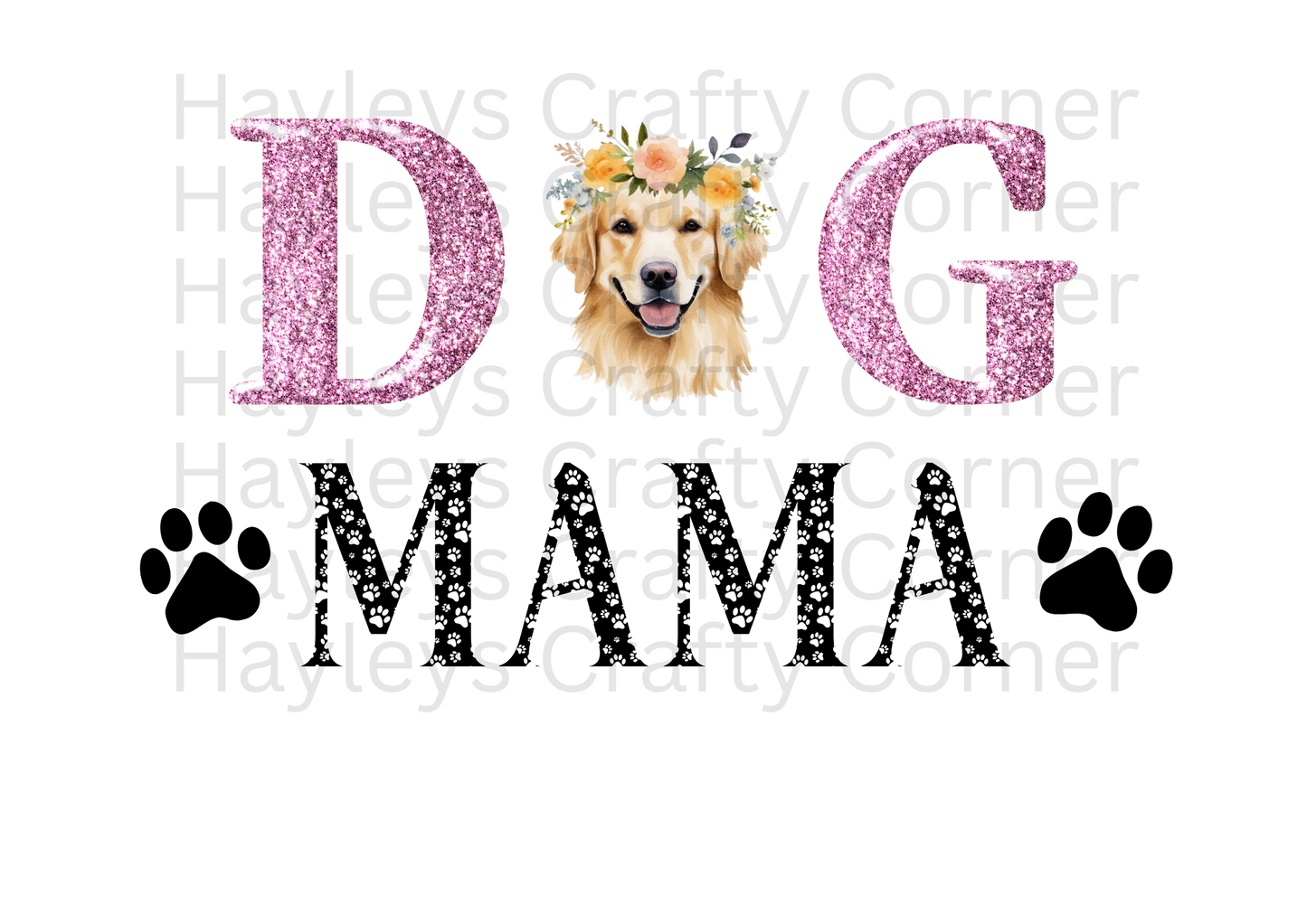 Dog Mum – Floral Golden Retriever