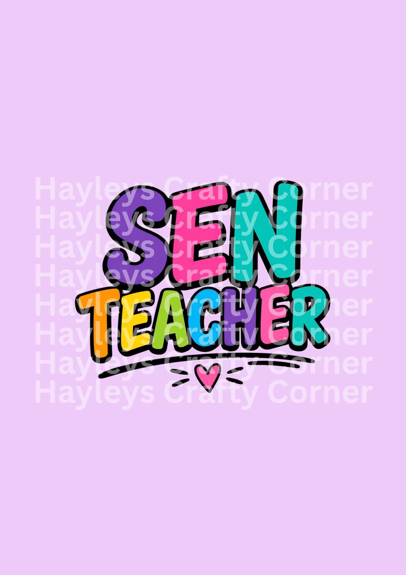 SEN Teacher Rainbow Heart