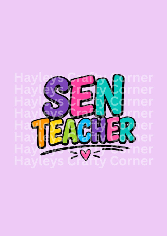 SEN Teacher Rainbow Heart