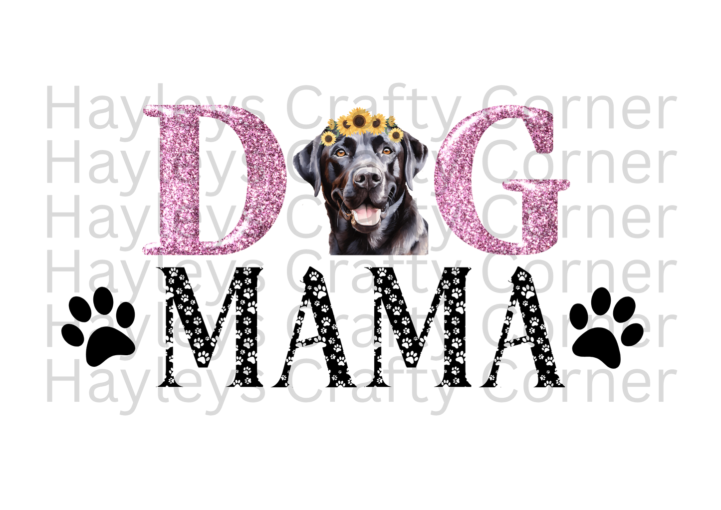 Dog Mum – Floral Black Lab