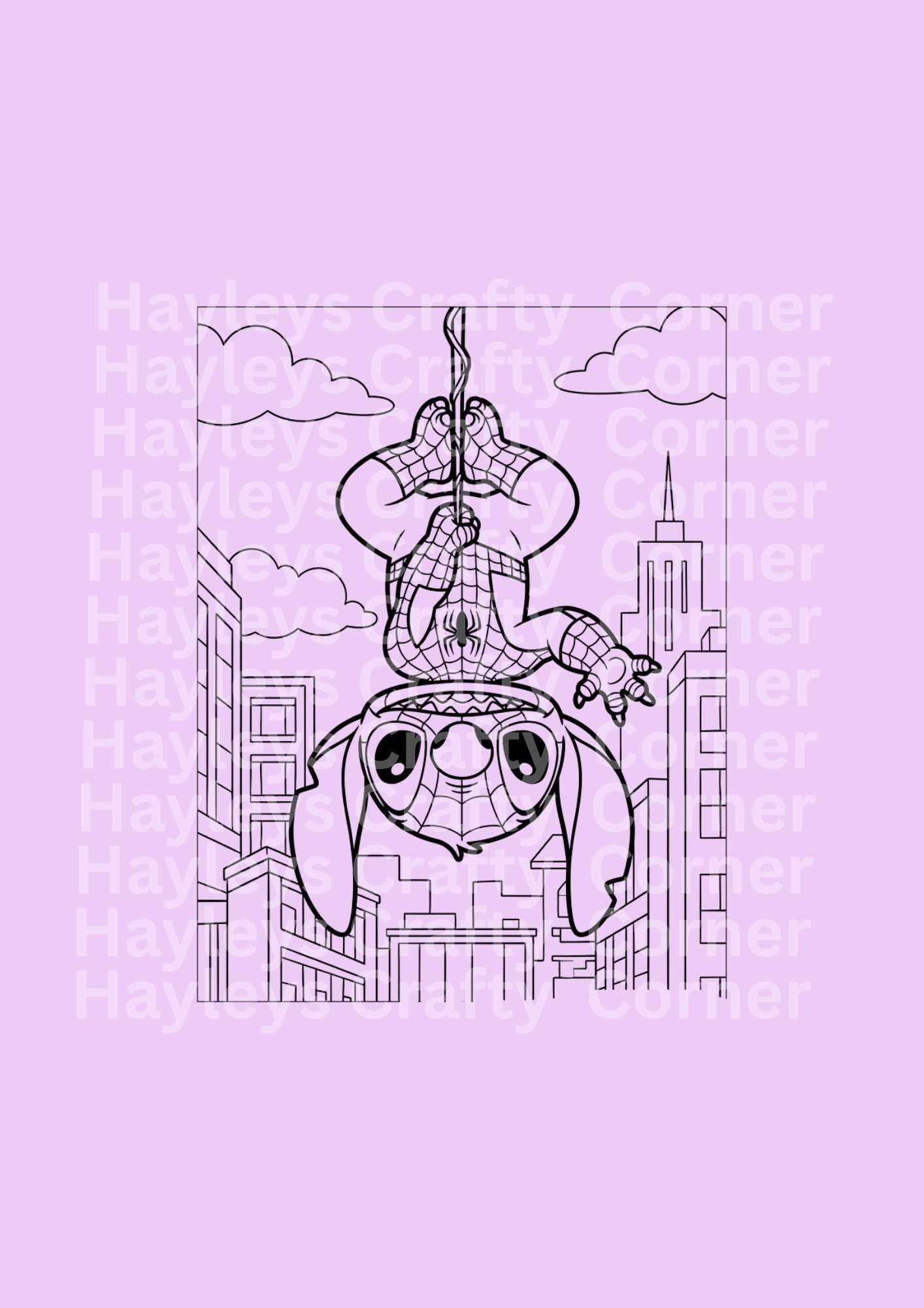 Spider Stitch Colouring Heat Transfer