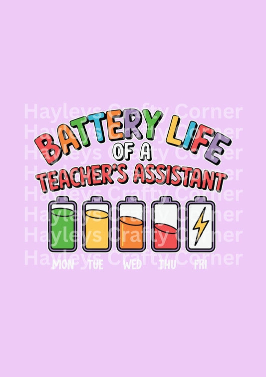 Battery Life of a Teacher’s Assistant
