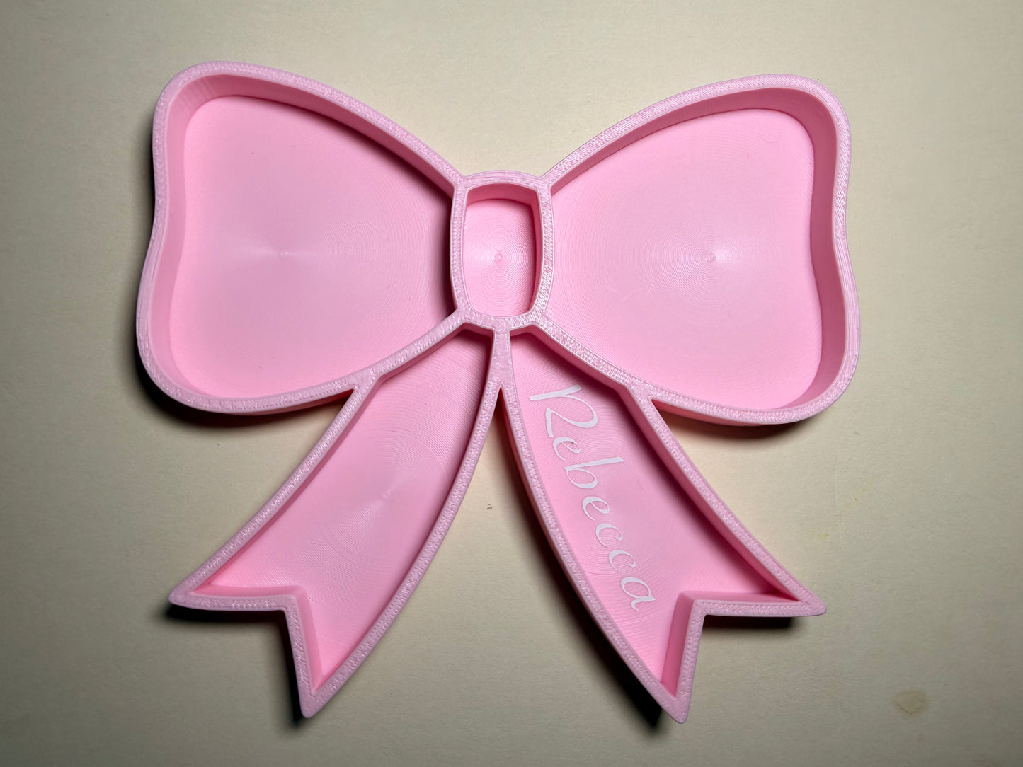 🎀 Personalised 3D Printed Bow Trinket Tray 🎀