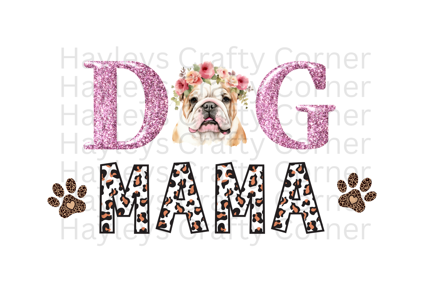 Dog Mum – Floral Bulldog