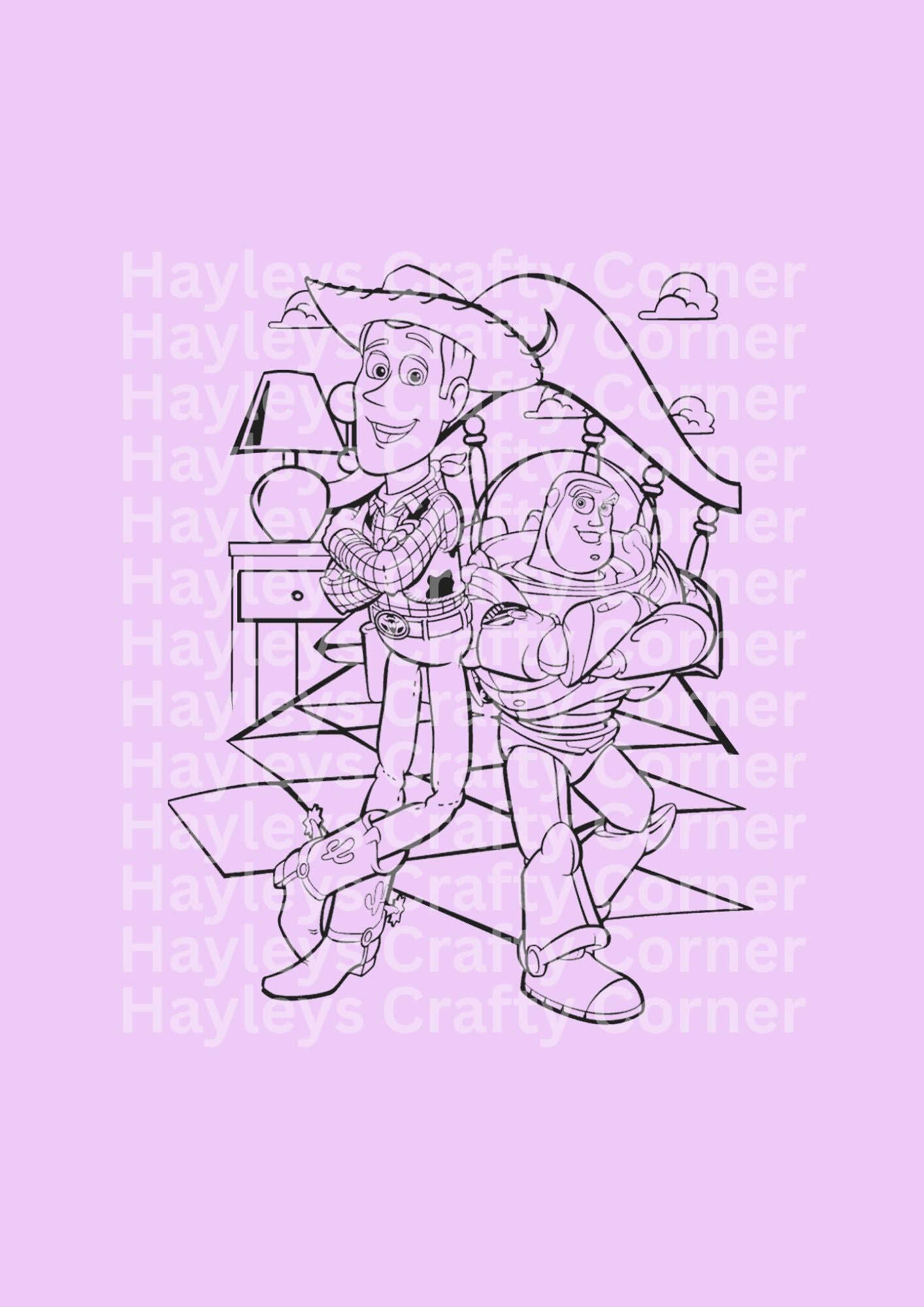 Toy Story Colouring Heat Transfer