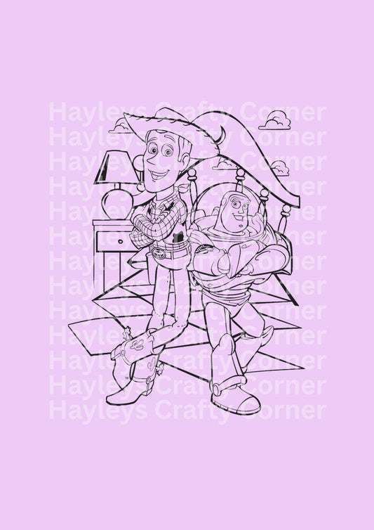 Toy Story Colouring Heat Transfer