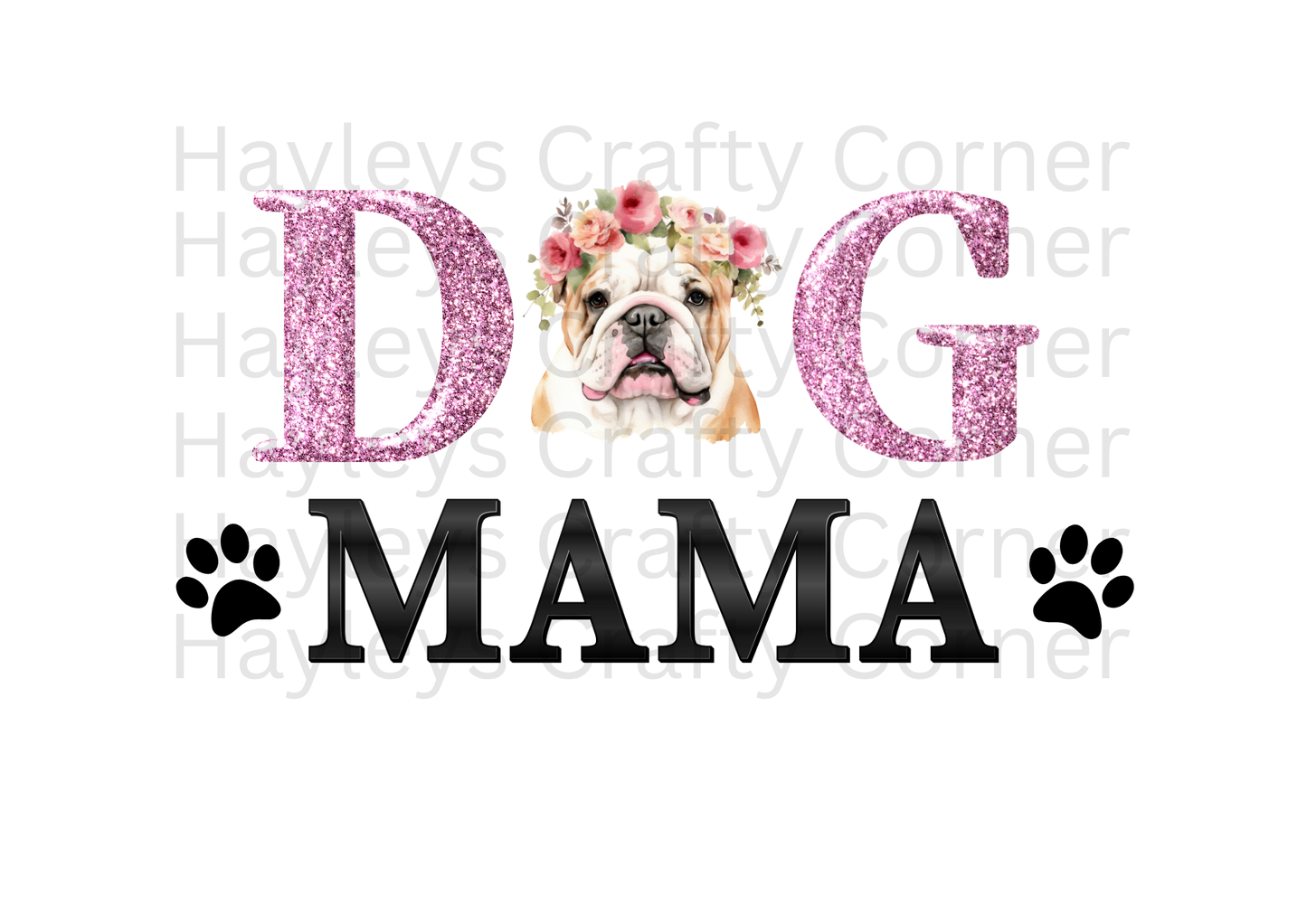 Dog Mum – Floral Bulldog